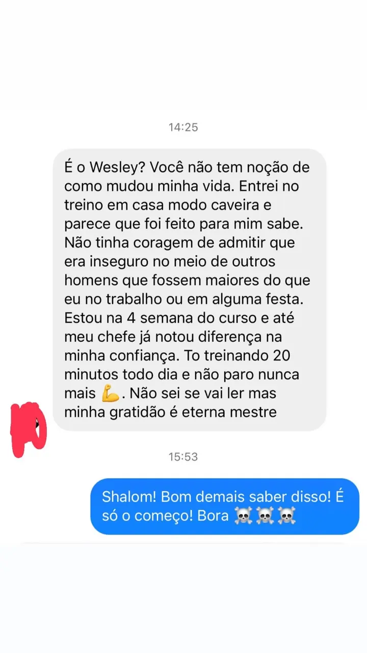 Aluno do Modo Caveira em casa diz que a vida mudou e o chefe notou a confiança
